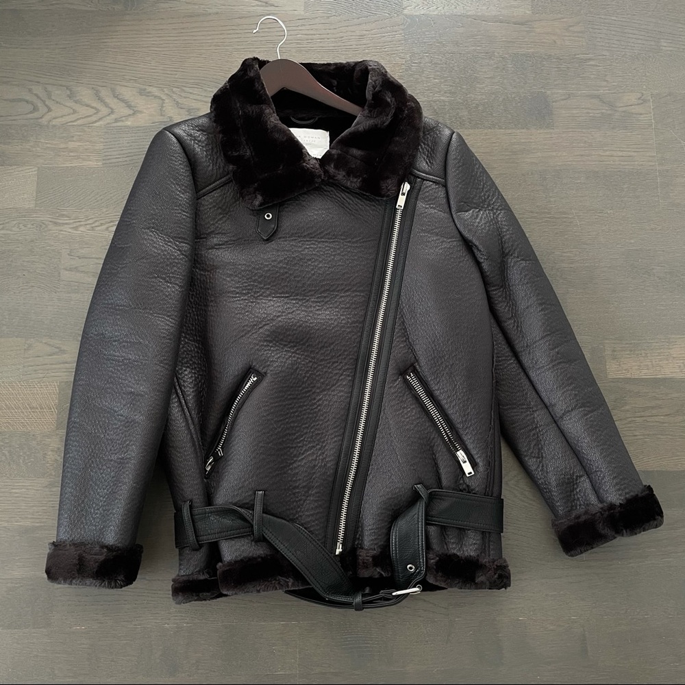 Zara Faux Fur Leather Jacket